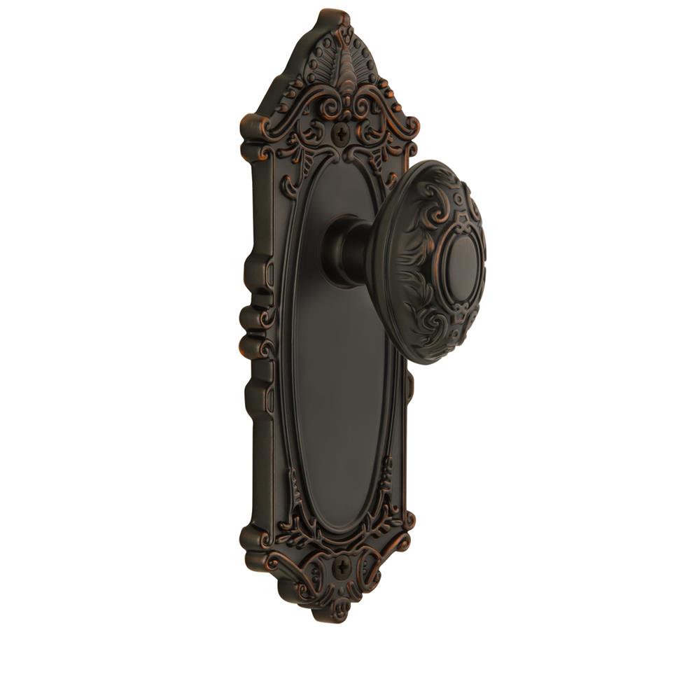 Grandeur by Nostalgic Warehouse GVCGVC Privacy Knob - Grande Victorian Plate with Grande Victorian Knob in Timeless Bronze
